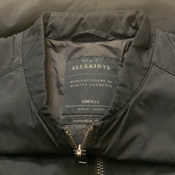 All Saints Black Bomber Jacket - Picture 5 of 7